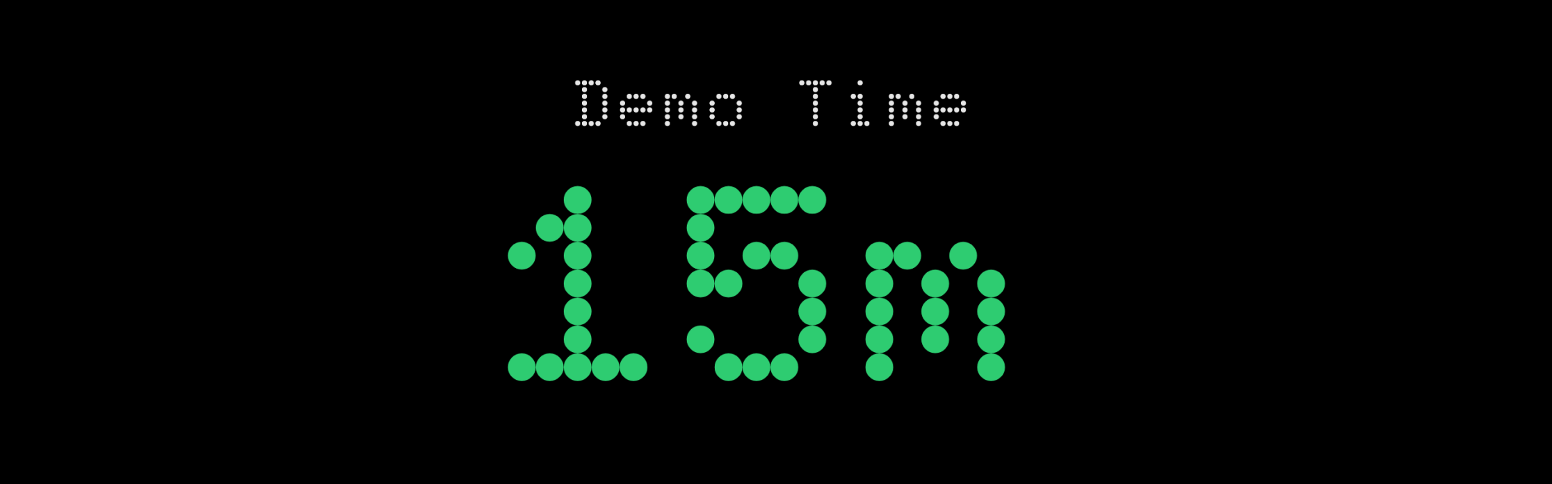 Meeting timer: simple display showing how long is left